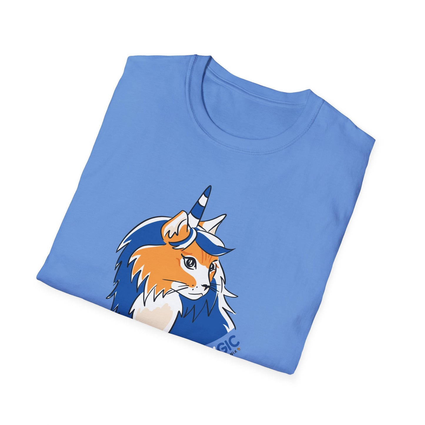 Believe In Meowgic T-Shirt Carolina Blue Fold