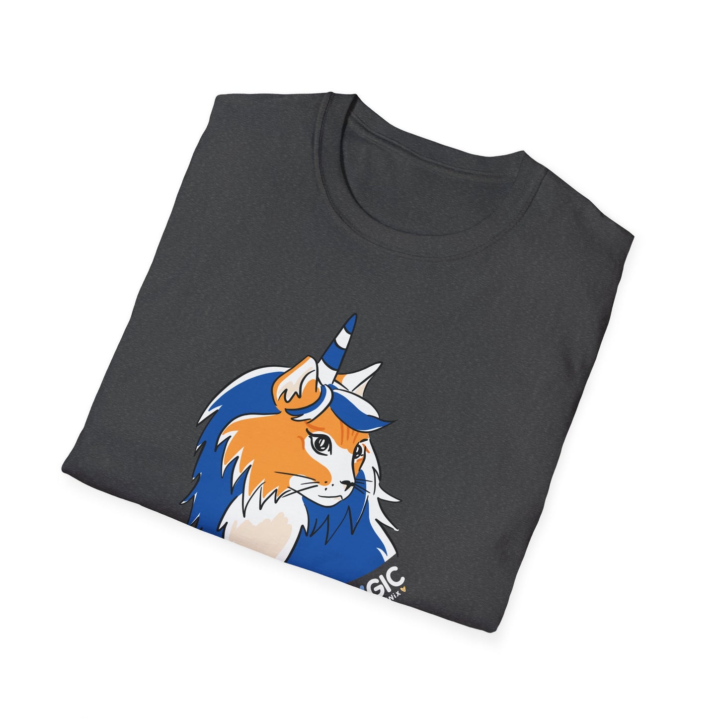 Believe In Meowgic T-Shirt Dark Heather Fold
