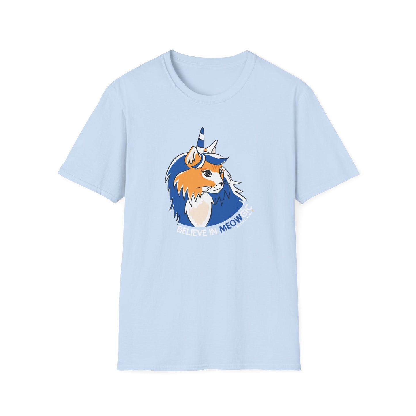Believe In Meowgic T-Shirt Light Blue