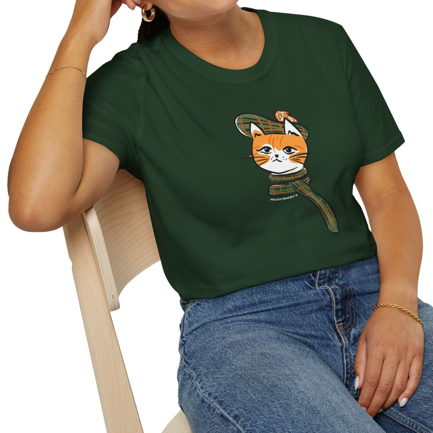 Bonnie_Wee_Kitty_T-Shirt_-_Forest_Green