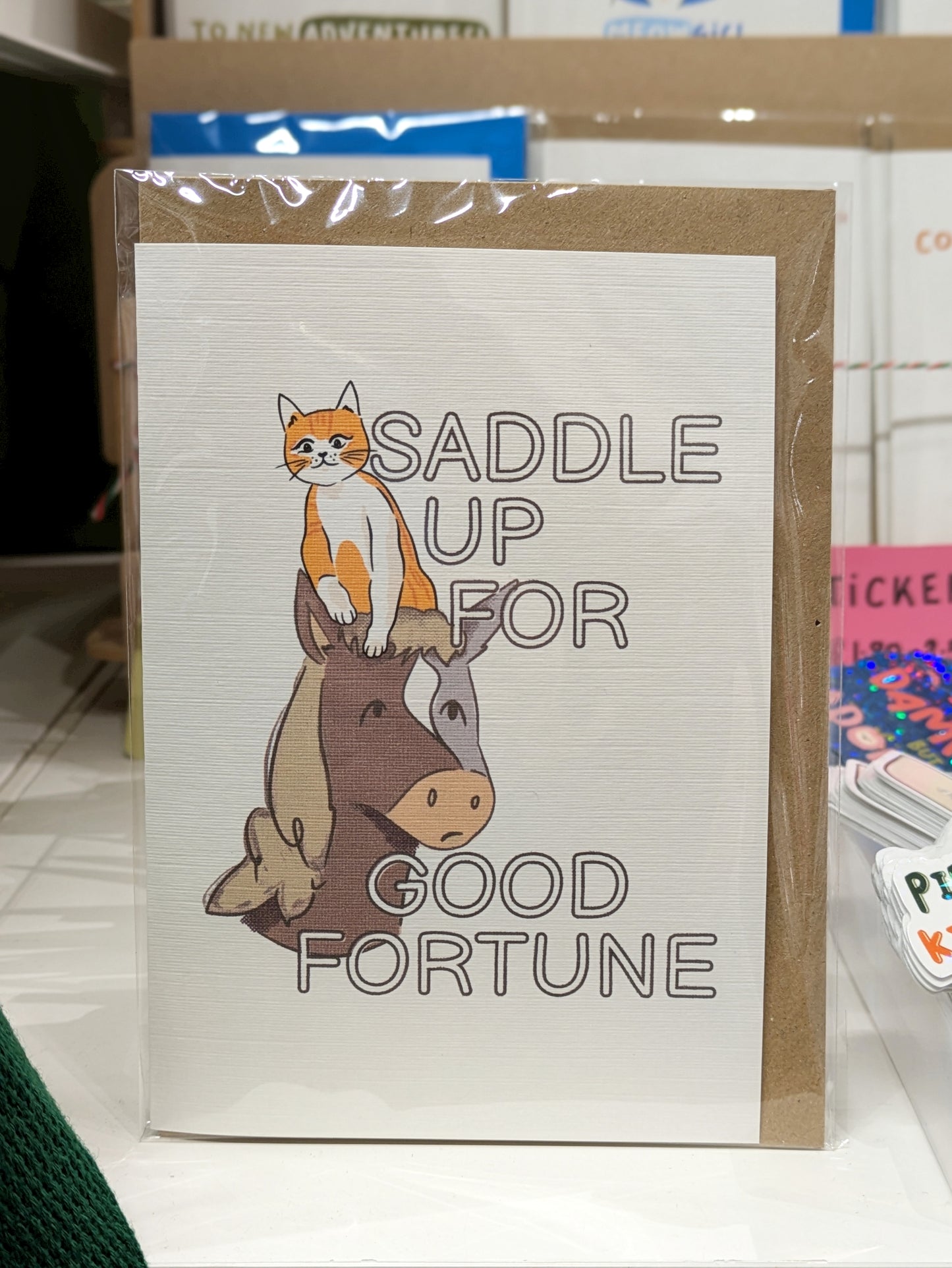 Year of the Horse Greeting Card (Saddle Up For Good Fortune)