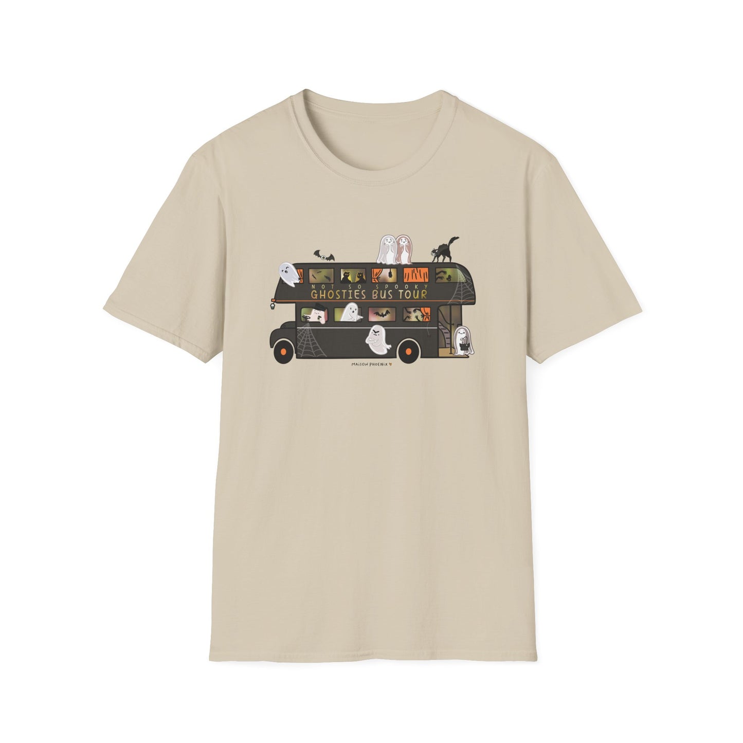 Ghosties Bus Tour T-Shirt - Sand 1