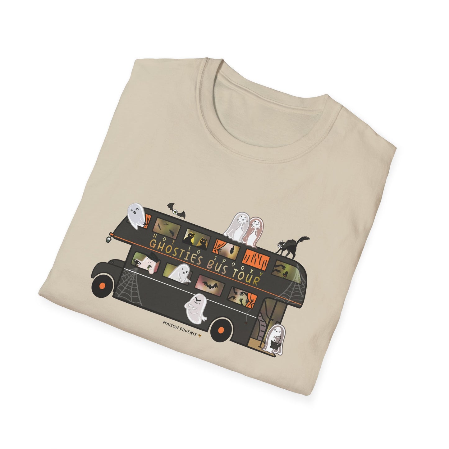 Ghosties Bus Tour T-Shirt - Sand 2