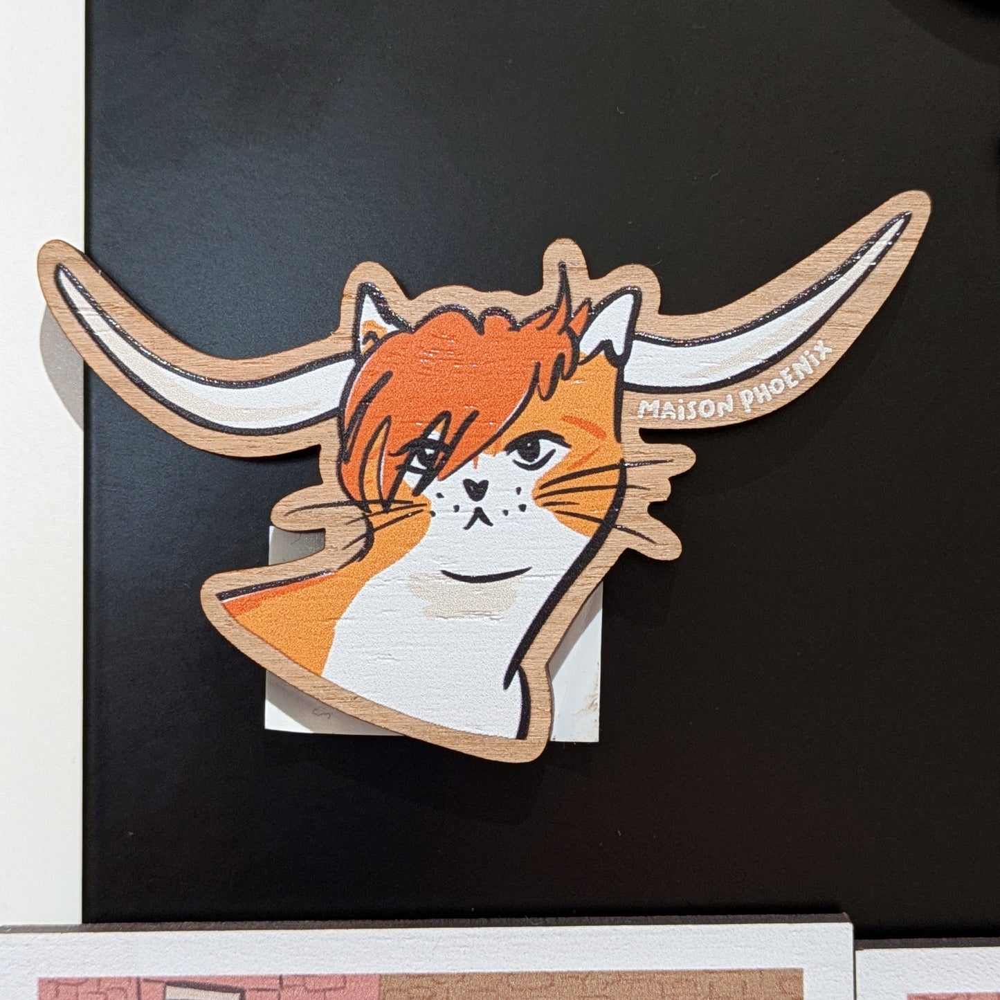 Highland Cat Wooden Magnet 5
