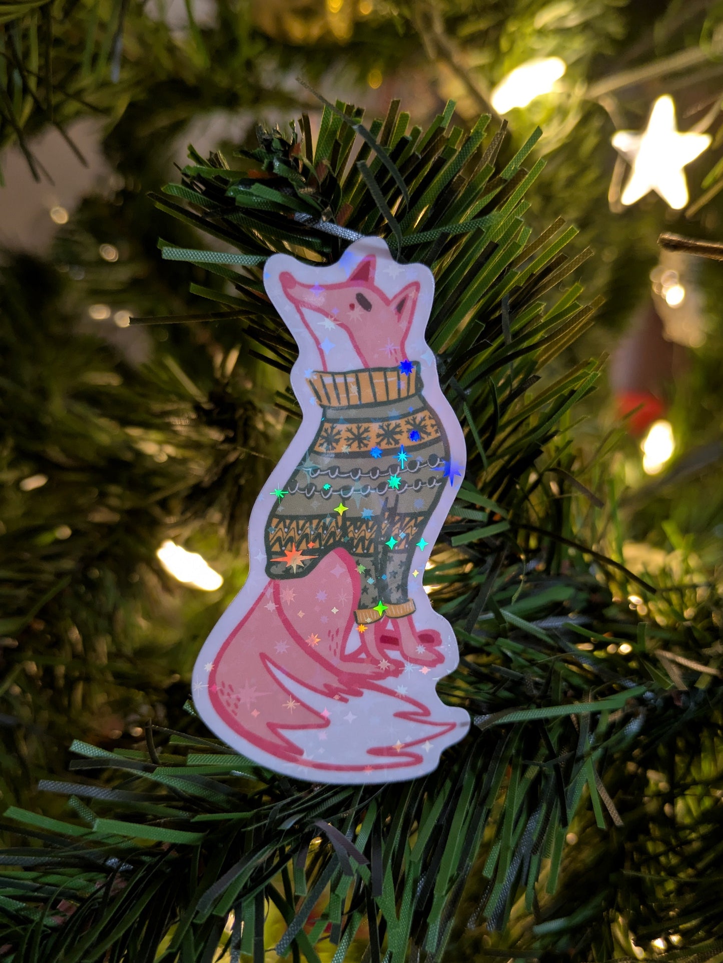 Holographic Fox Sticker 2