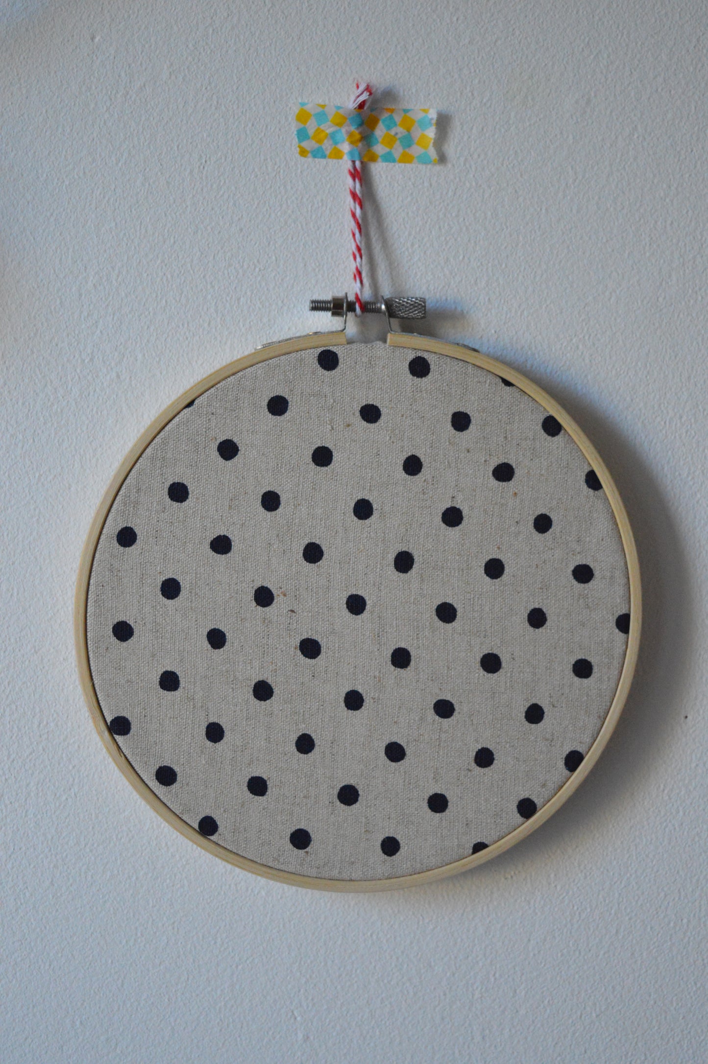 Navy Polka Dot 15cm / 6" Pin Display 2