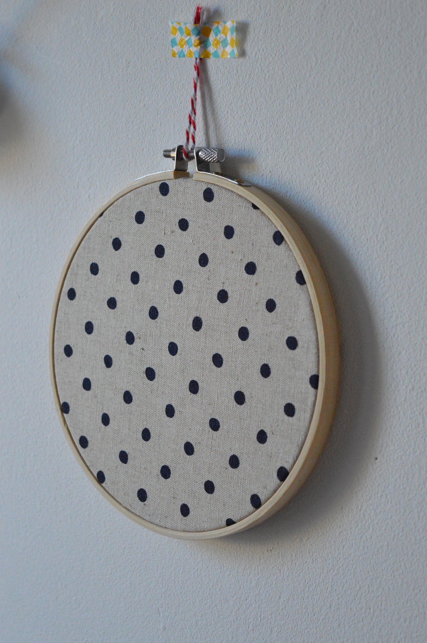 Navy Polka Dot 15cm / 6" Pin Display 3