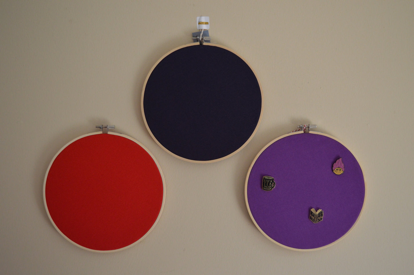 Red Navy Purple 20cm / 8" Pin Display 2