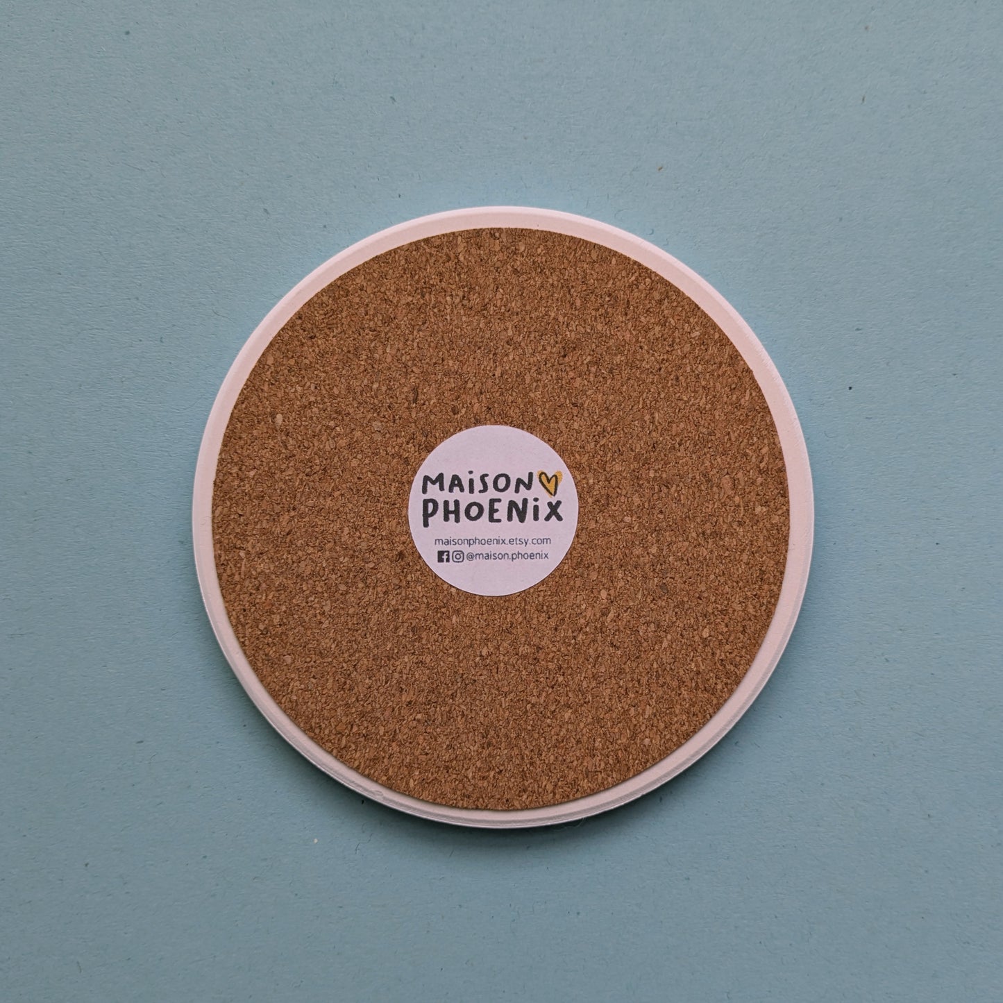Winter Friends Ceramic Coaster Back