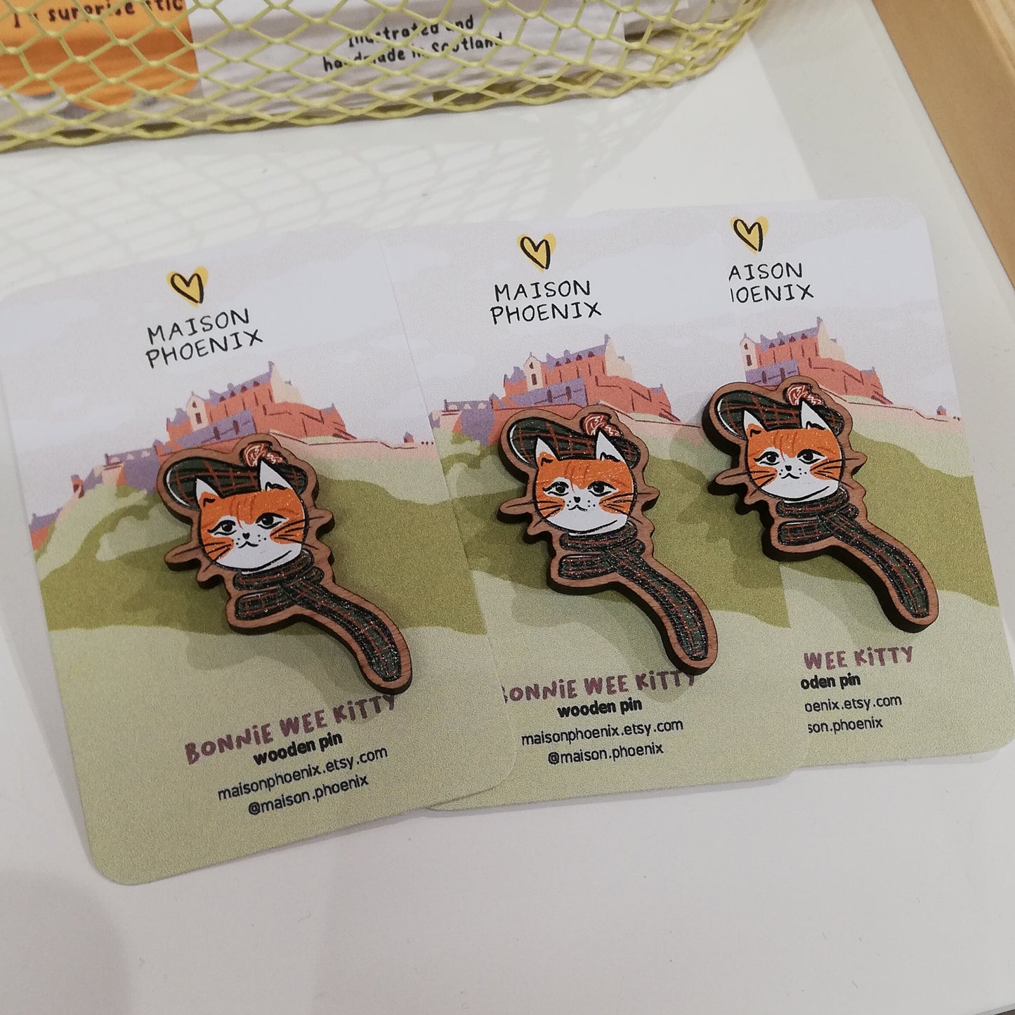 Bonnie Wee Kitty Wooden Pin 5
