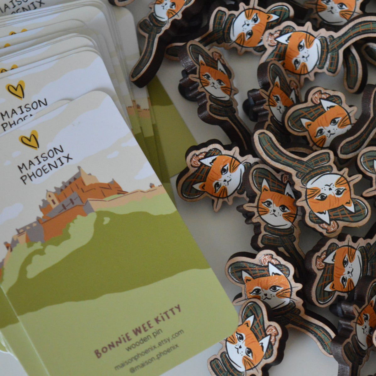 Bonnie Wee Kitty Wooden Pin 0