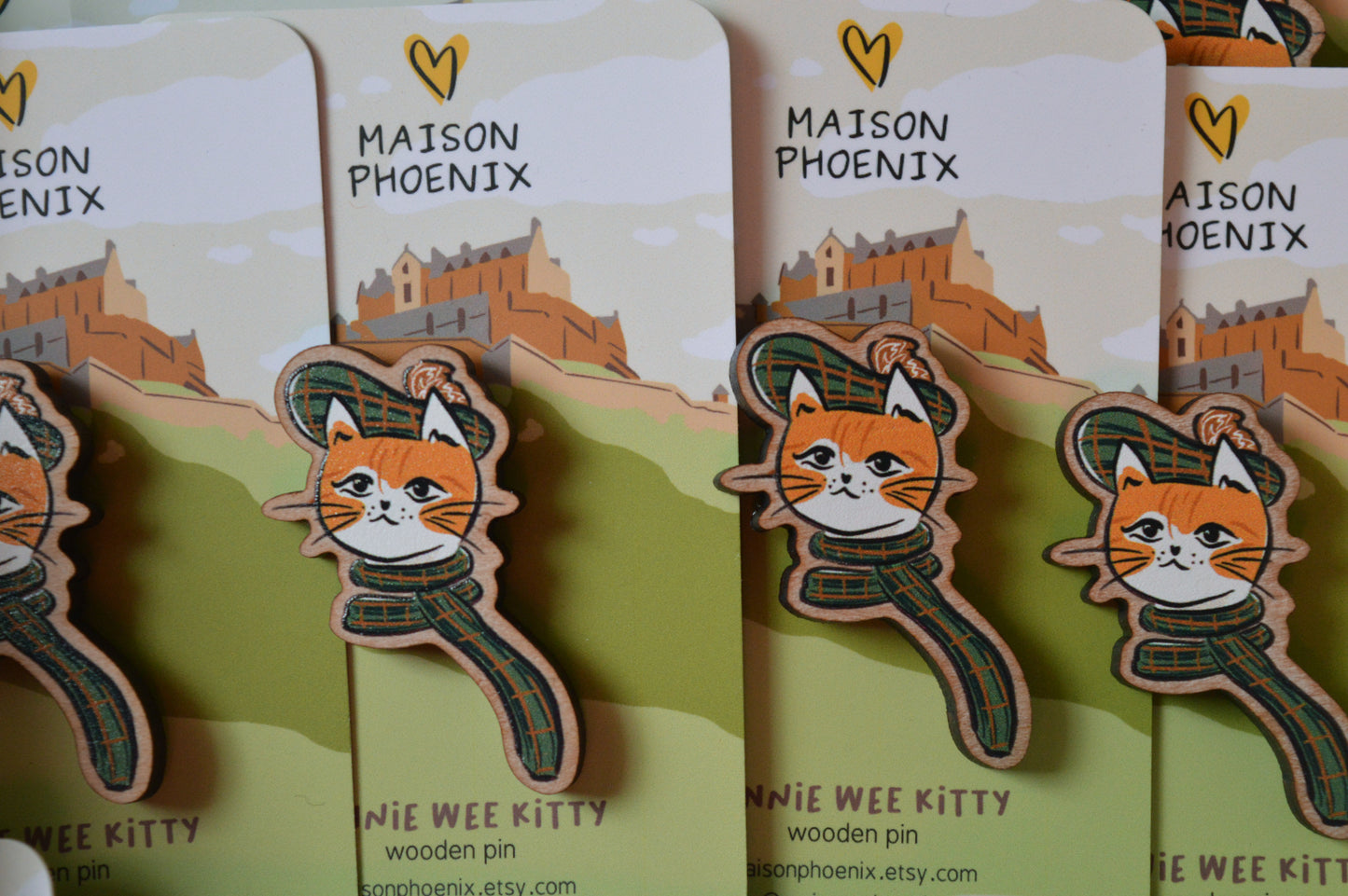 Bonnie Wee Kitty Wooden Pin 3