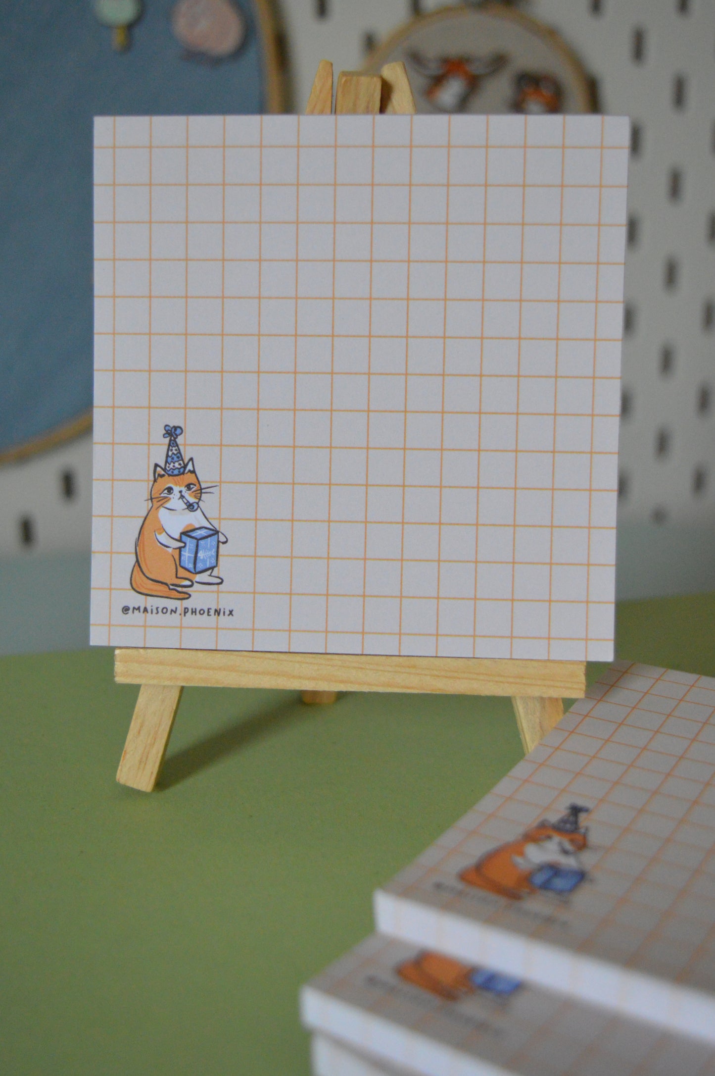 Party Cat Square Memopad 3