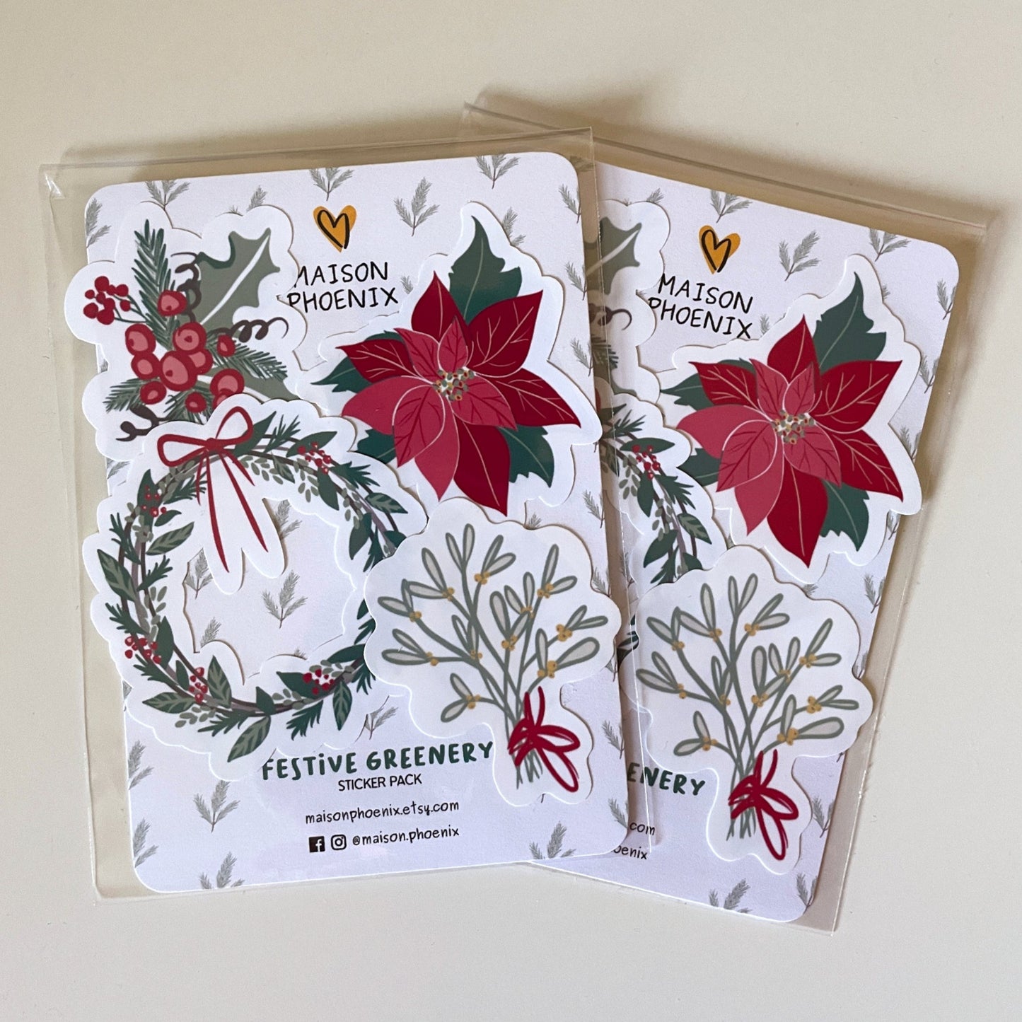 Festive Greenery Sticker Pack 3