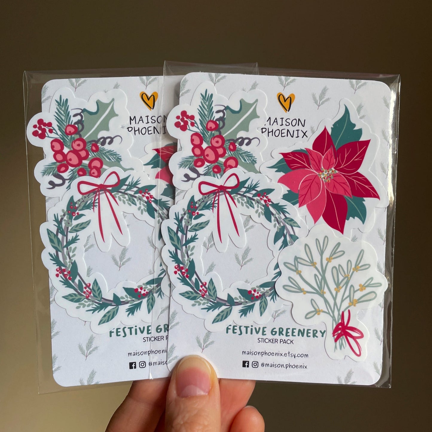 Festive Greenery Sticker Pack 2