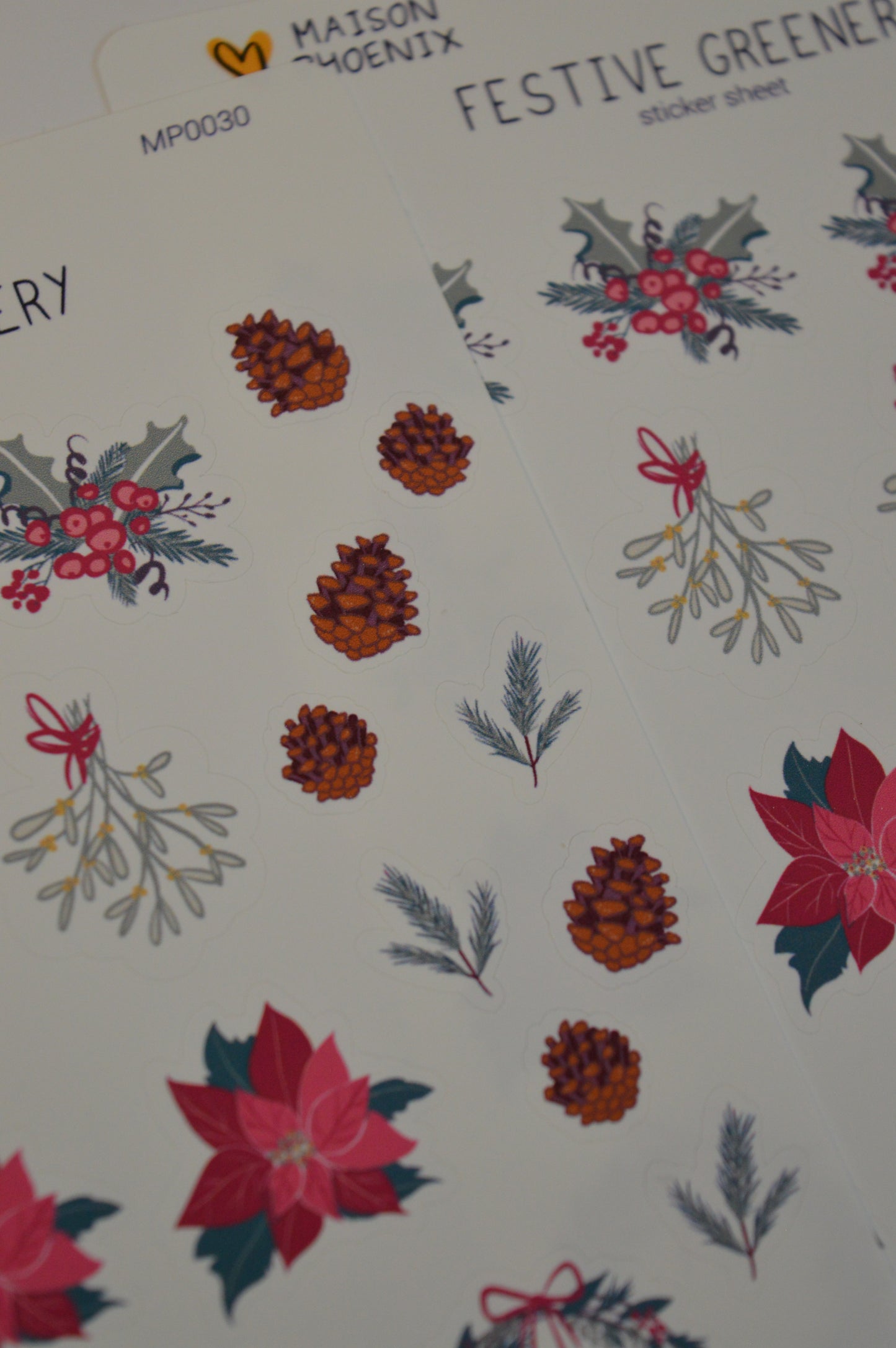 Festive Greenery Sticker Sheet 4