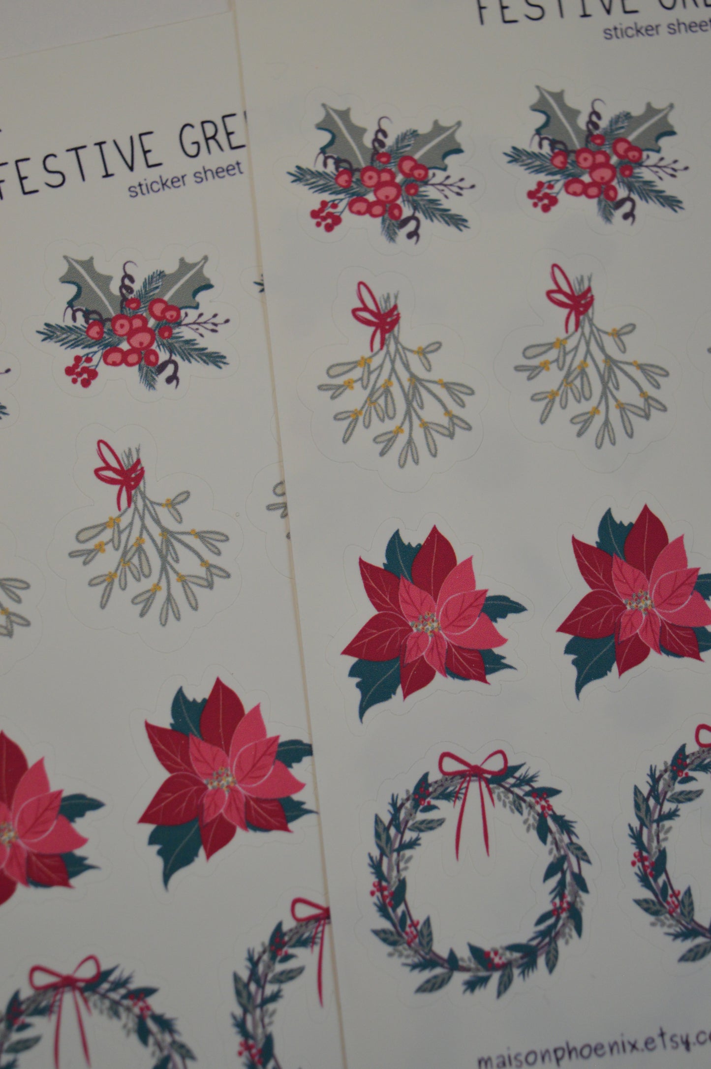 Festive Greenery Sticker Sheet 5