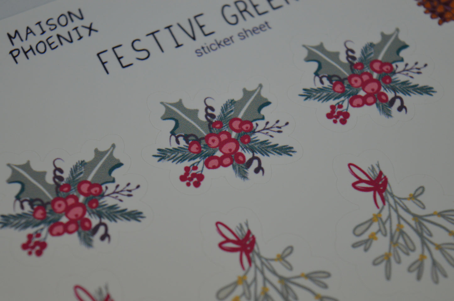 Festive Greenery Sticker Sheet 2