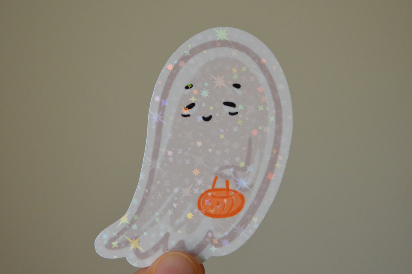 Holographic Ghost Sticker (Spooky) 1