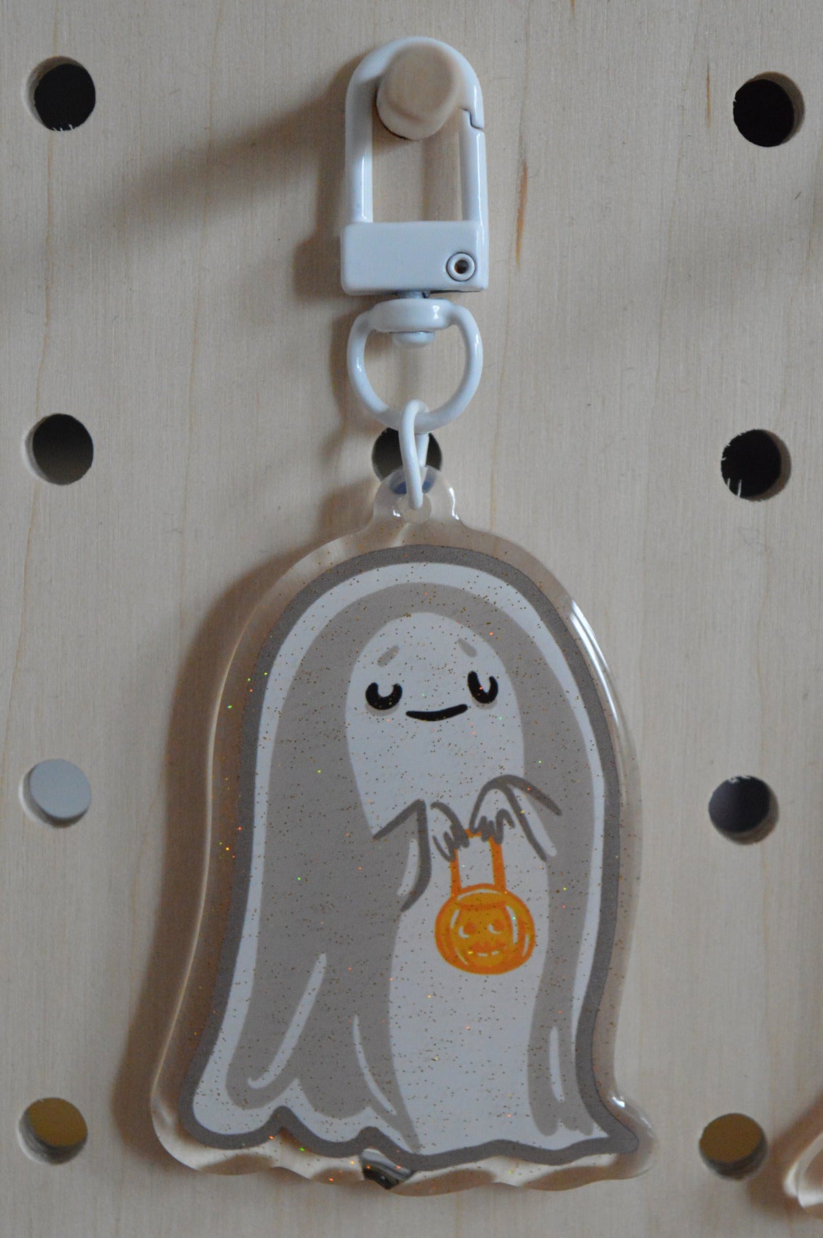 Ghostie Glitter Keyring