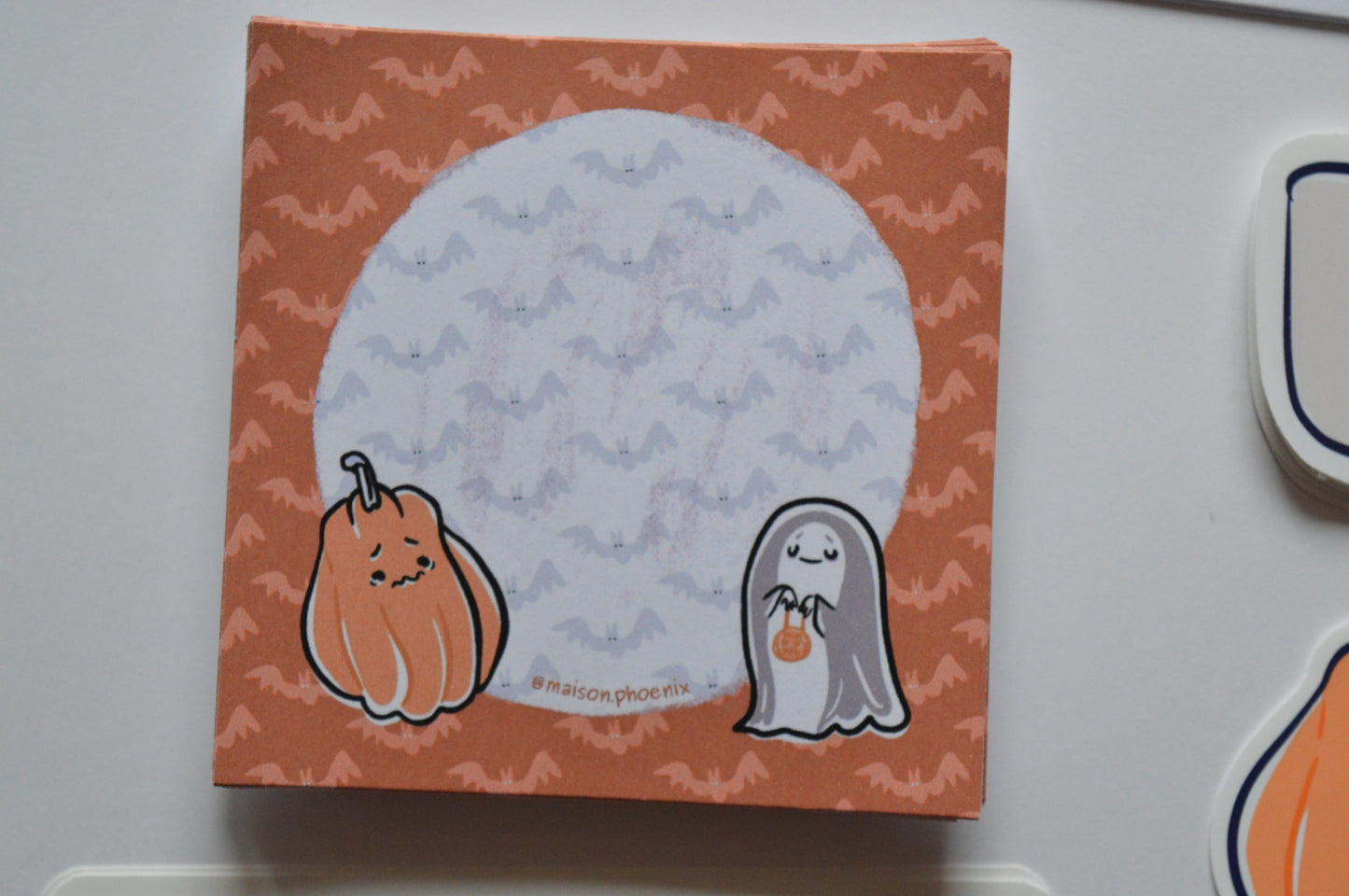 Halloween Pumpkin And Ghost Memopad (Orange) 4