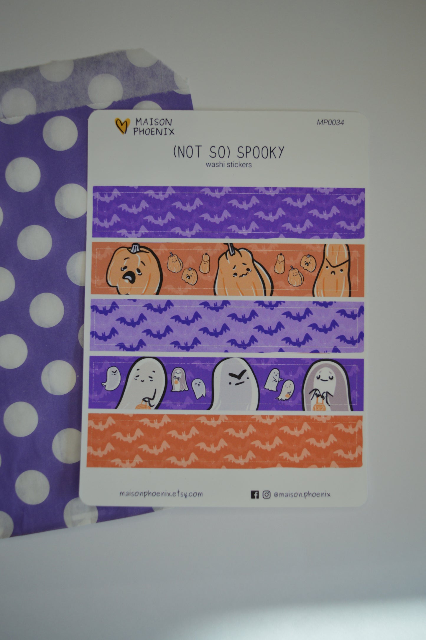 Halloween Spooky Washi Tape Style Stickers 2