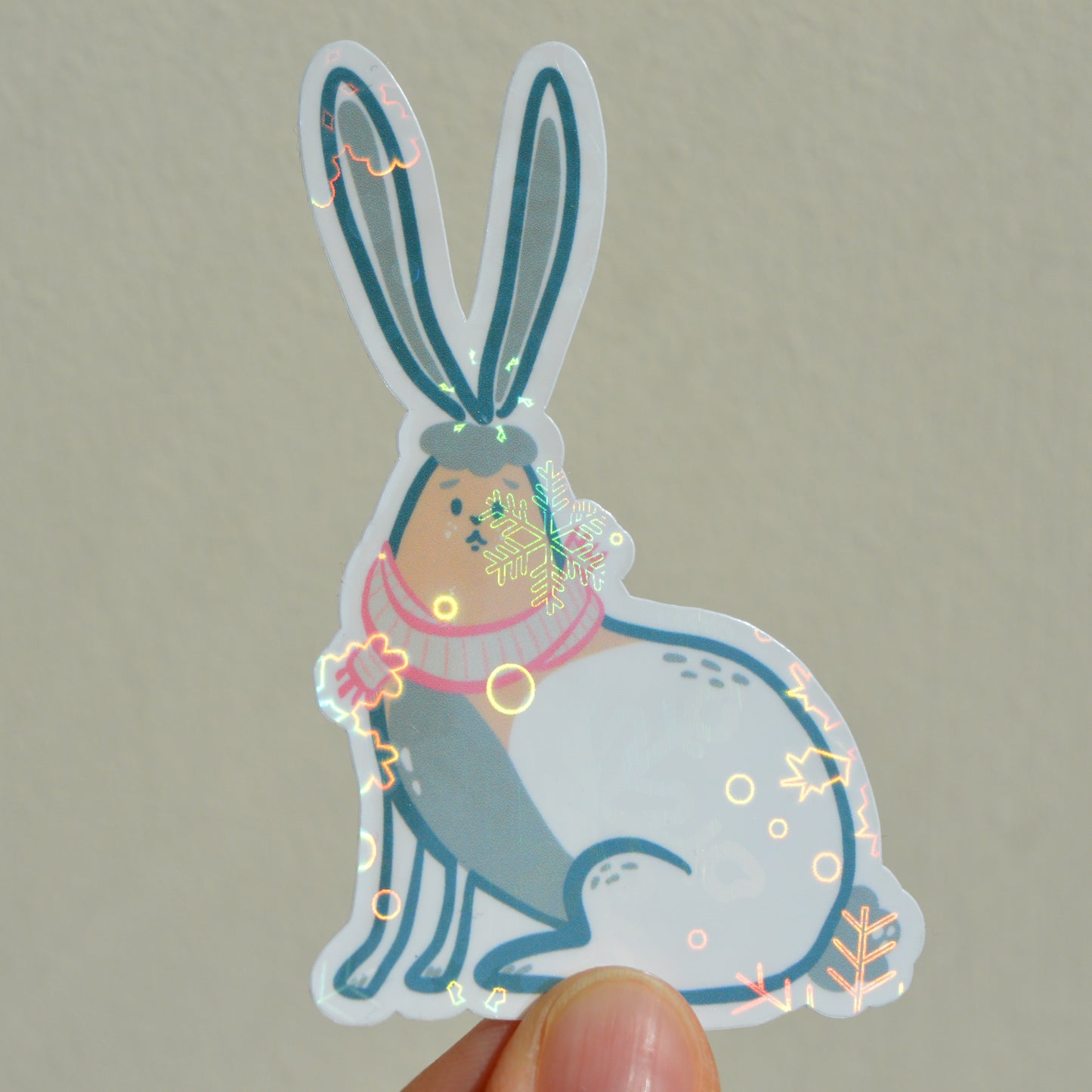 Holographic Hare Sticker 1