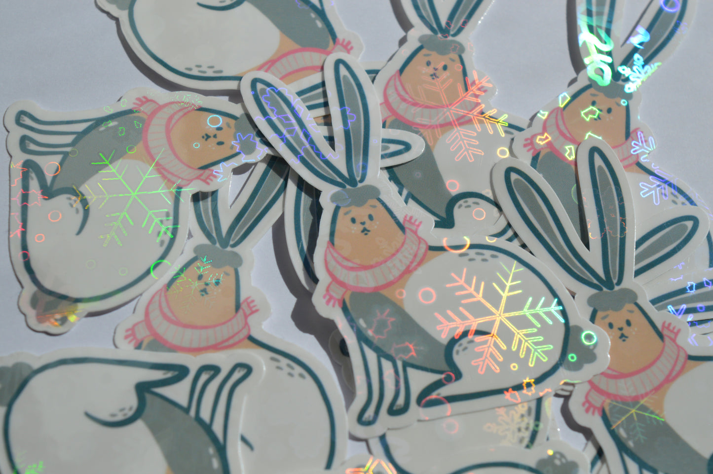 Holographic Hare Sticker 2