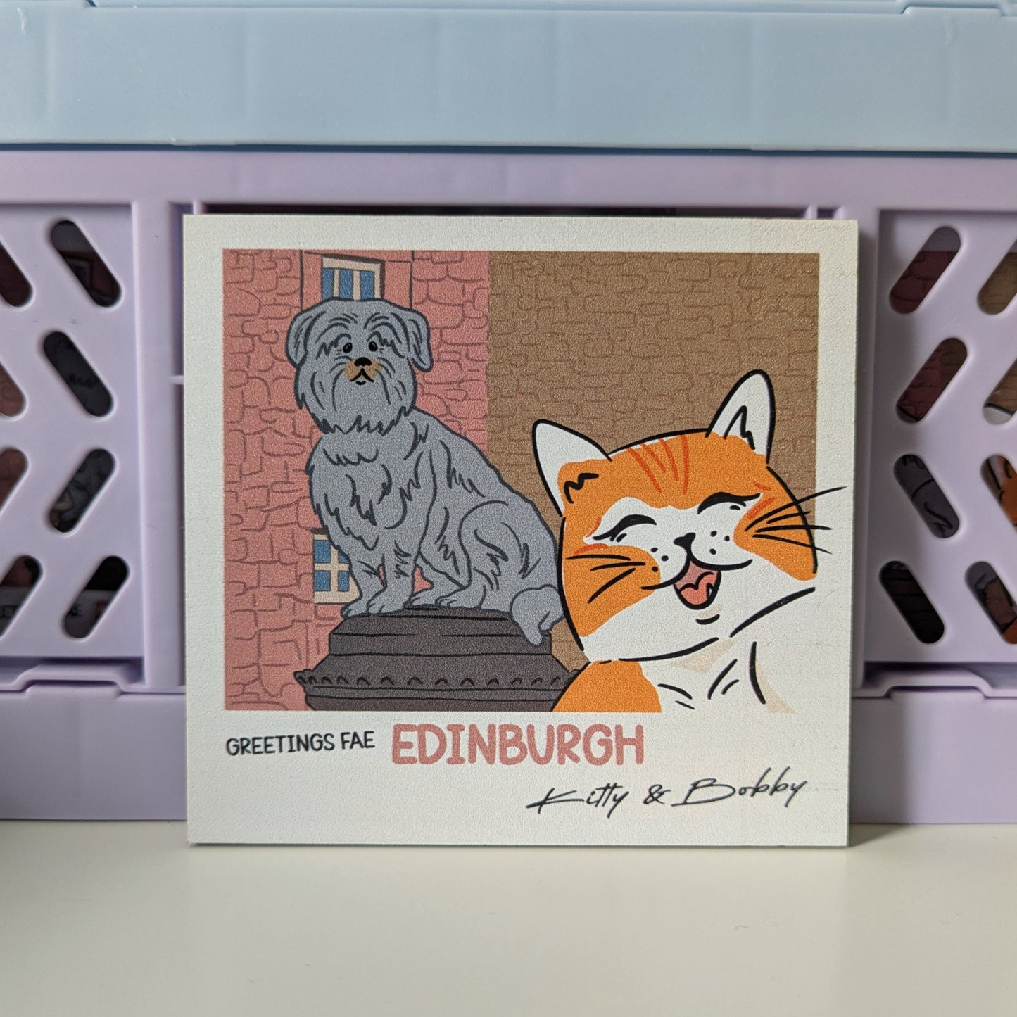 Edinburgh (Greyfriars Bobby) Wooden Magnet 2