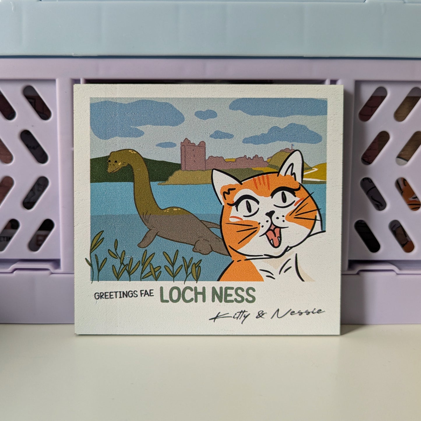 Loch Ness (Nessie) Wooden Magnet 2