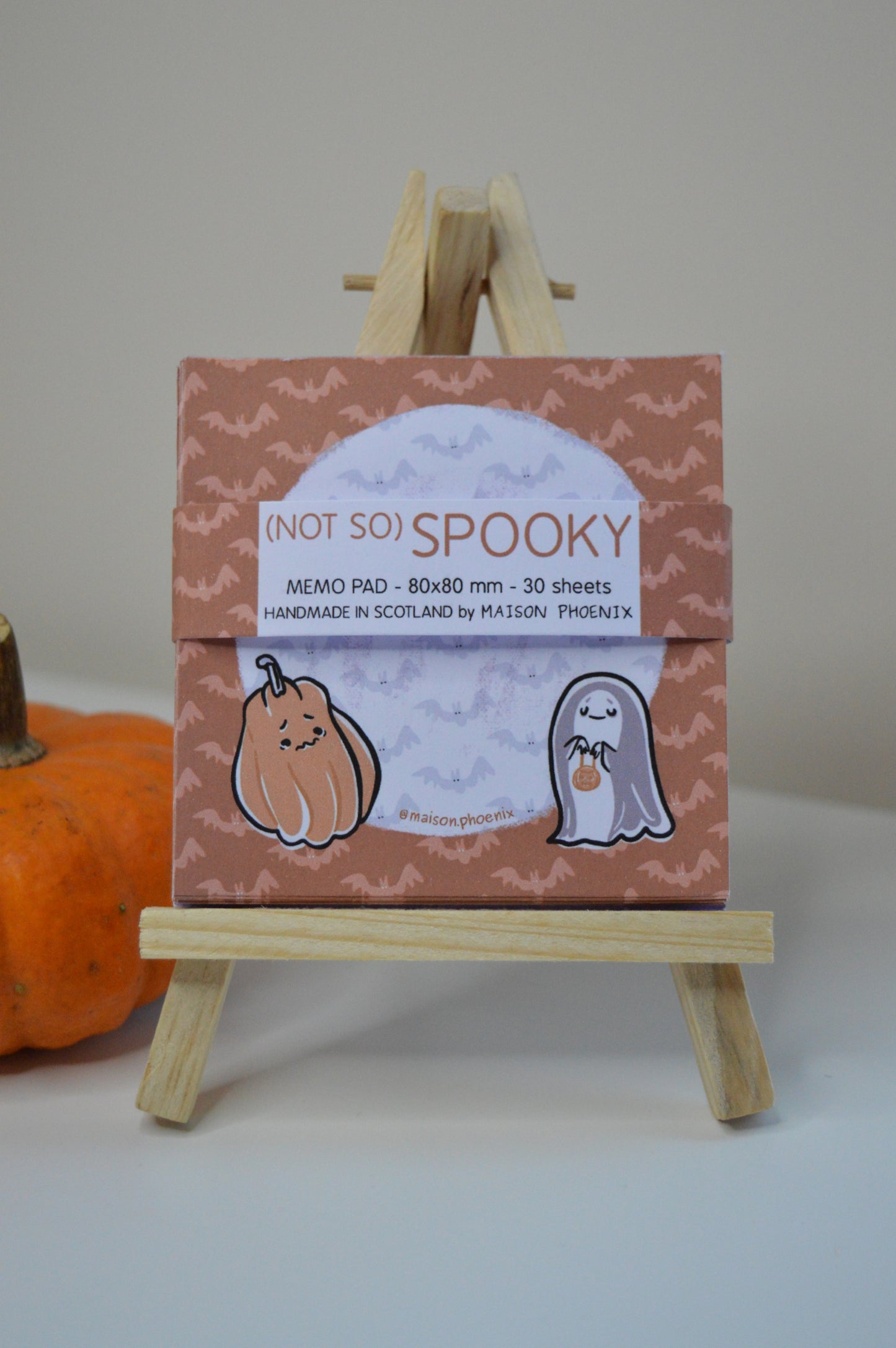 Halloween Pumpkin And Ghost Memopad (Orange) 2