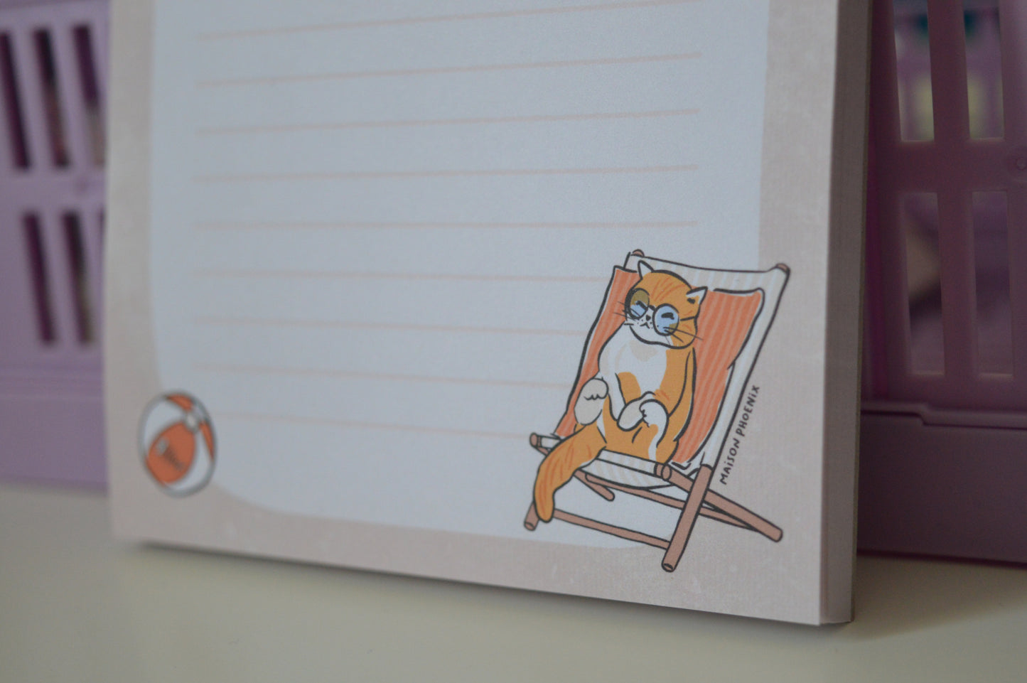 Sunbathing Kitty Notepad 2