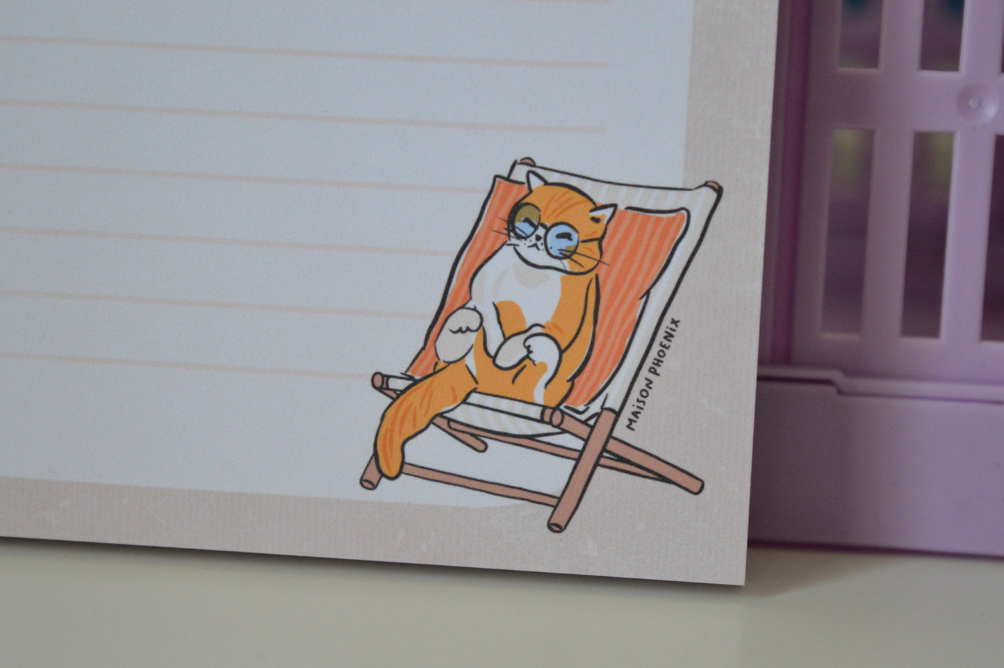 Sunbathing Kitty Notepad 3