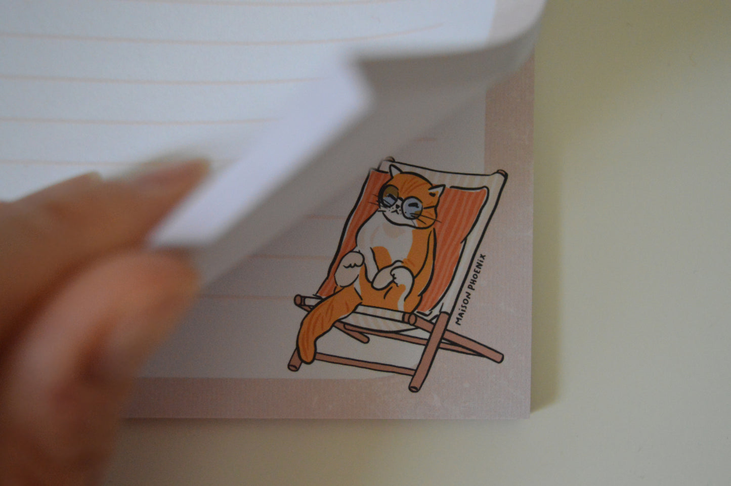 Sunbathing Kitty Notepad 7