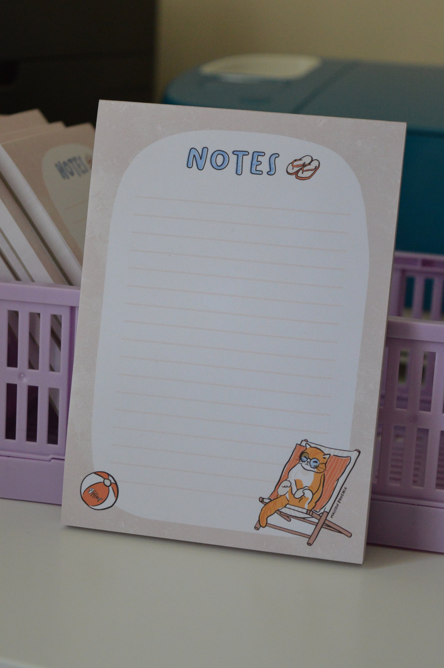 Sunbathing Kitty Notepad 4
