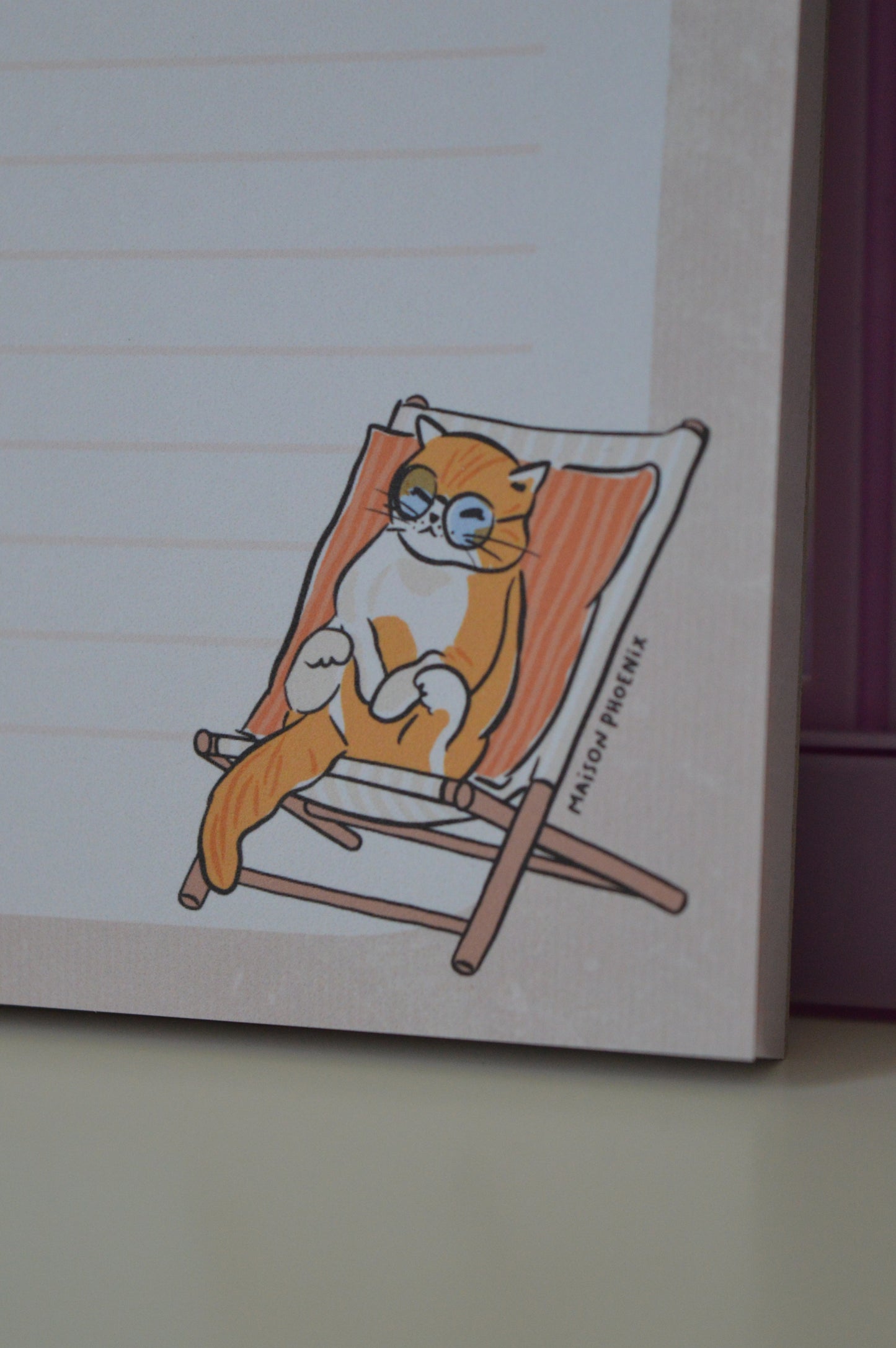 Sunbathing Kitty Notepad 5