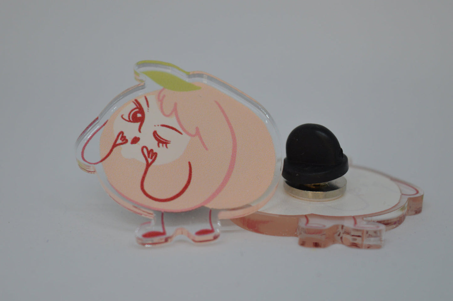 Peach Acrylic Pin