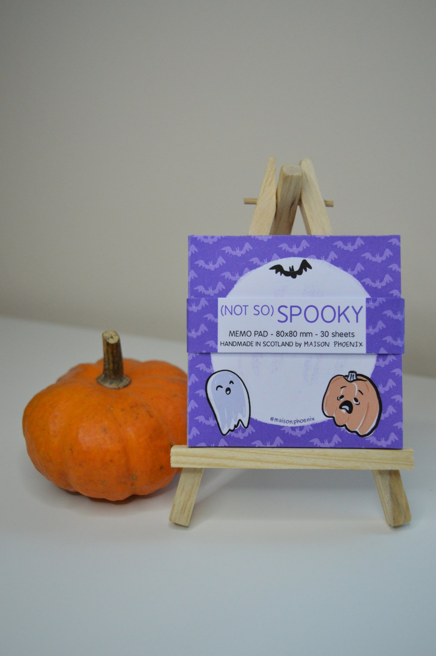 Halloween Ghost and Pumpkin Memopad (Purple) 4