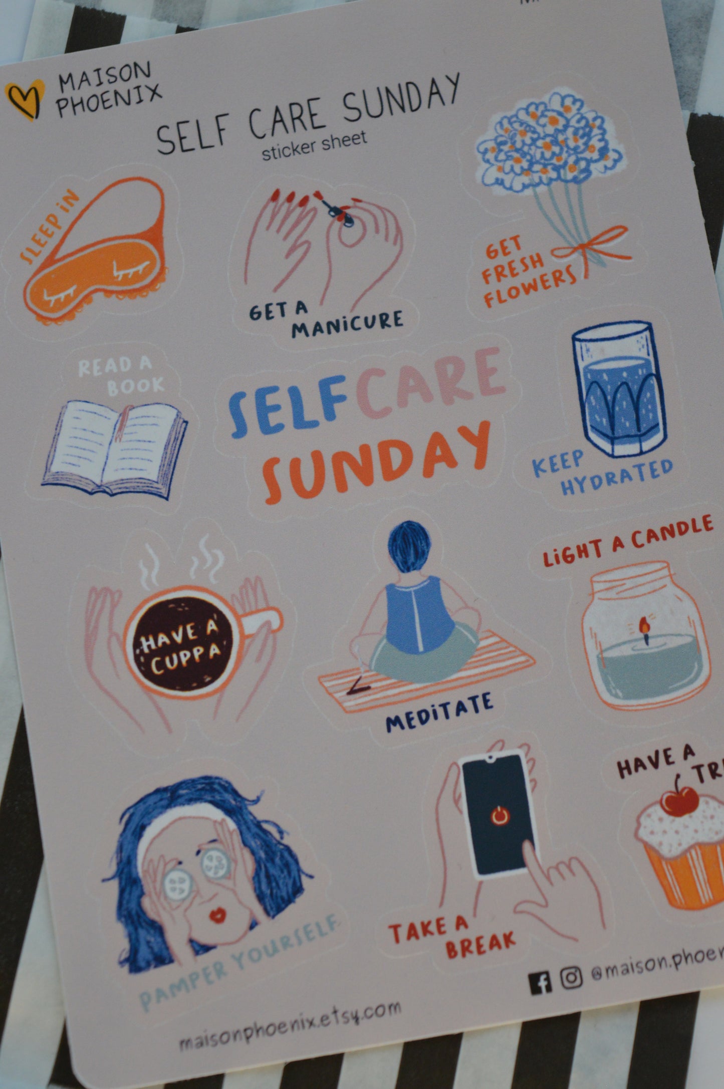 Self Care Sunday Sticker Sheet 2