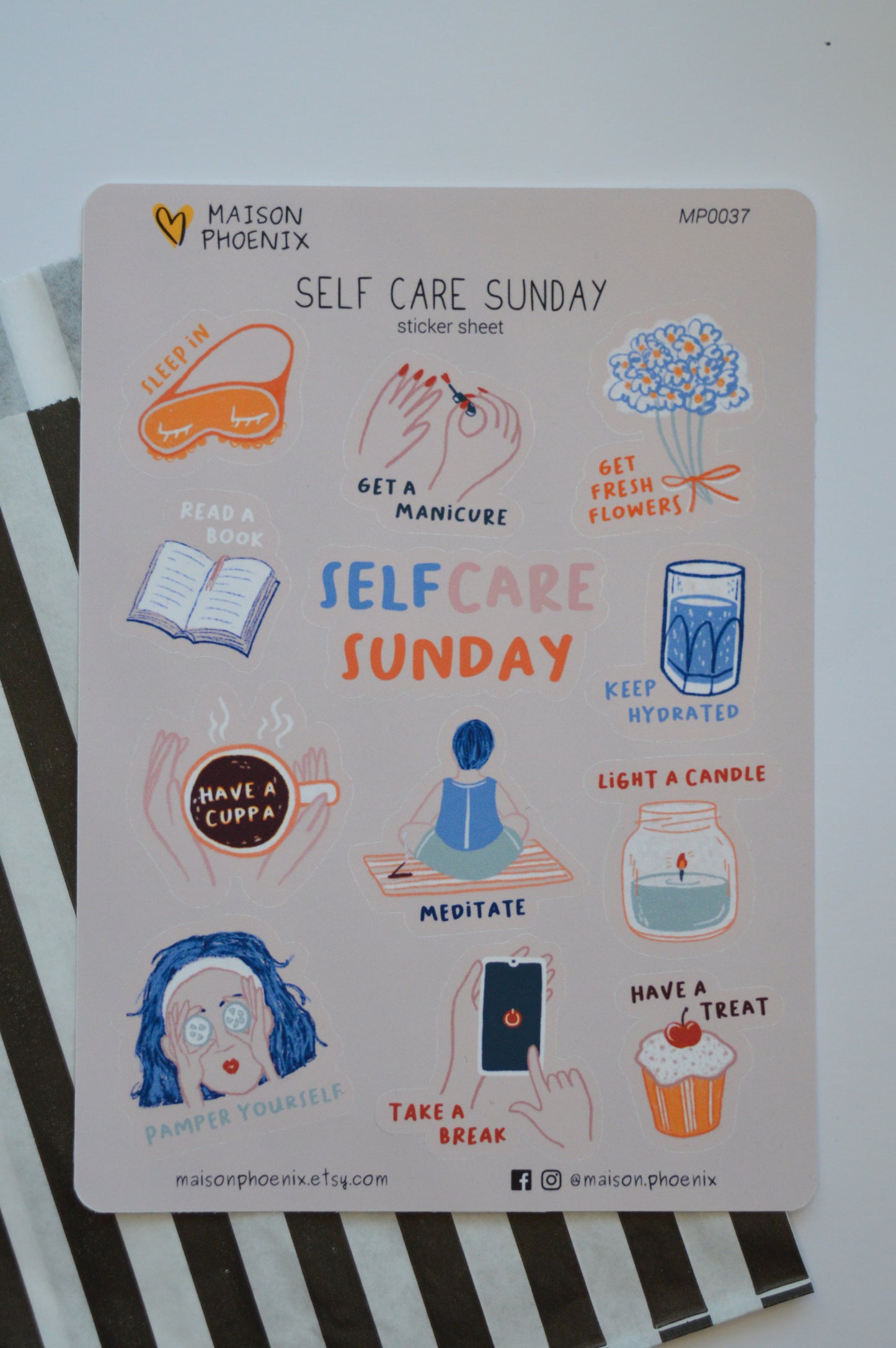 Self Care Sunday Sticker Sheet 1