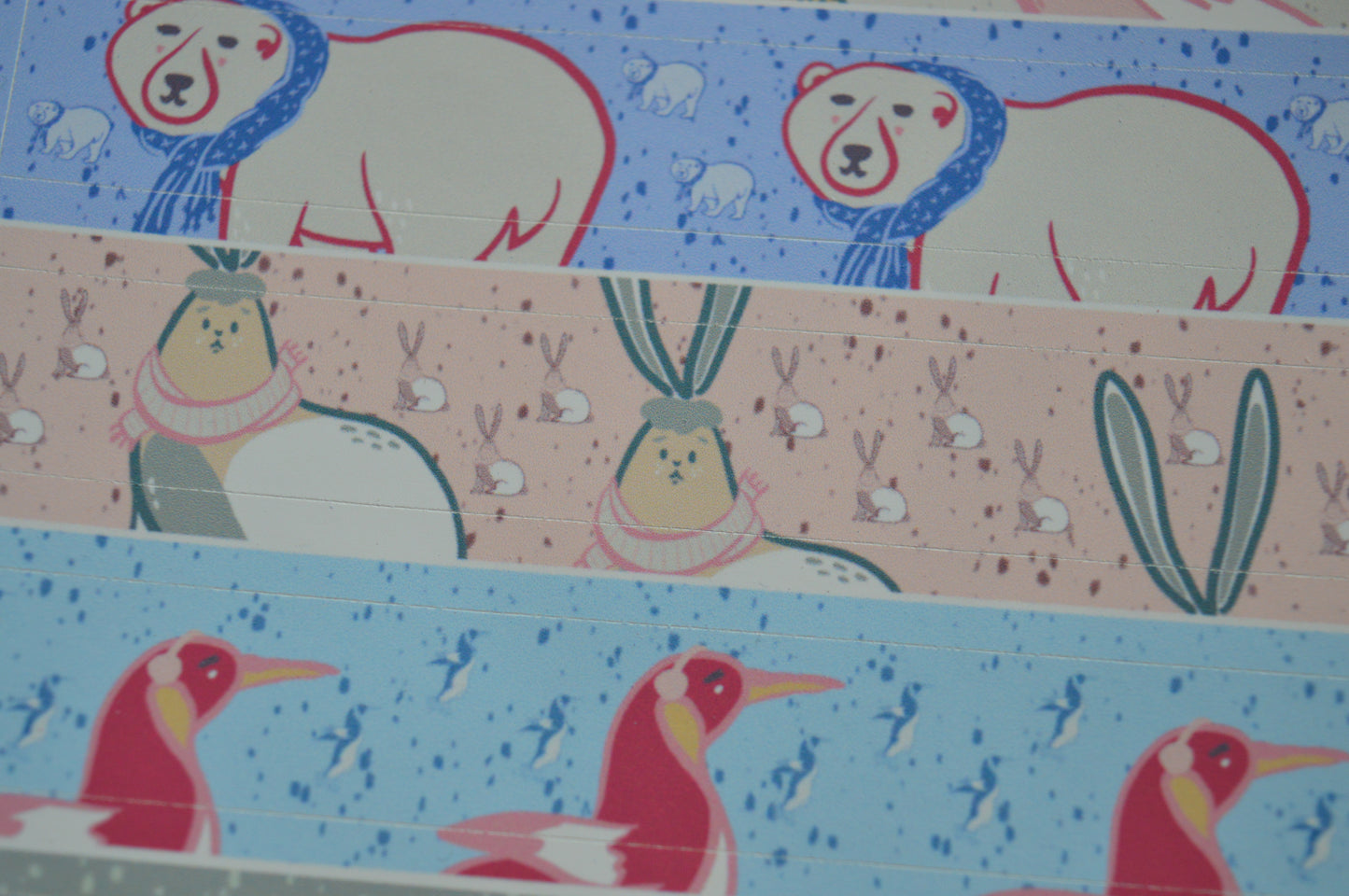 Winter Friends Washi Tape Style Stickers 4