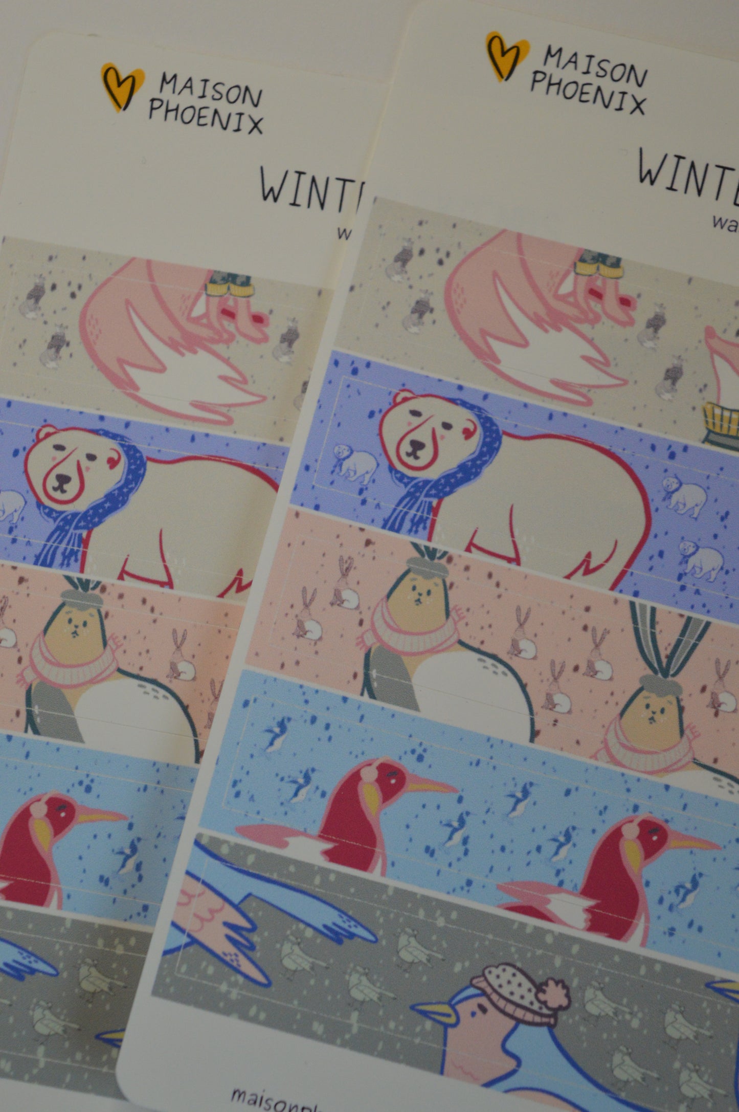 Winter Friends Washi Tape Style Stickers 9