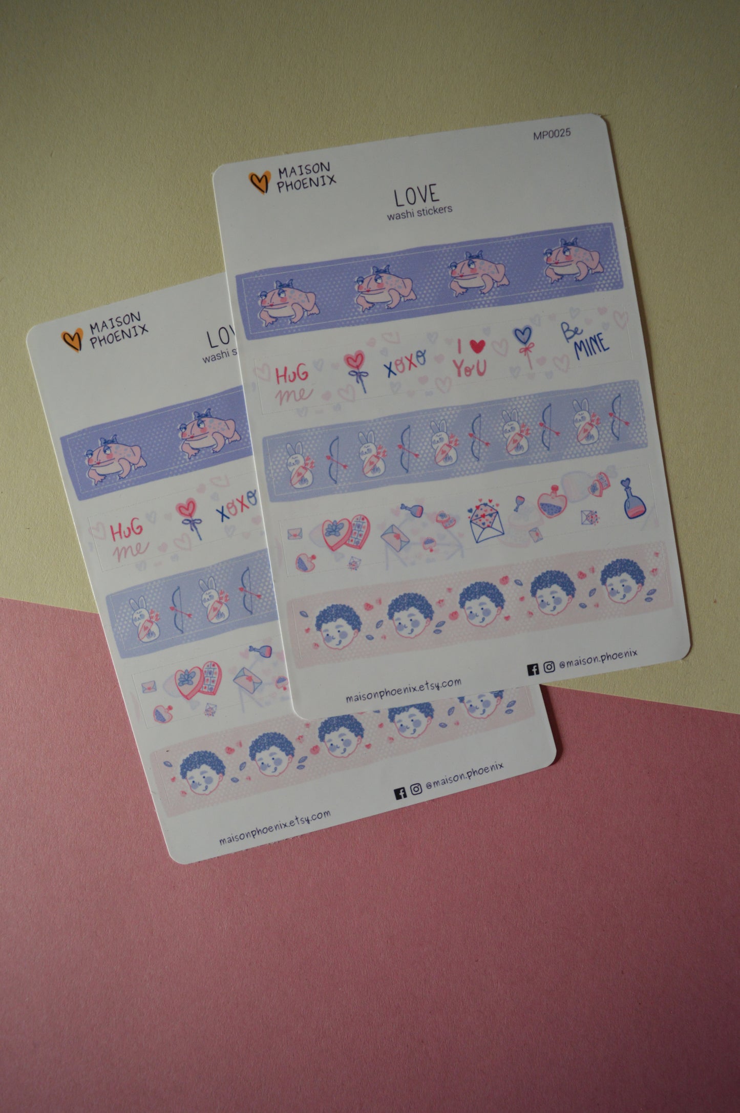 Valentine Washi Style Sticker Sheet 9