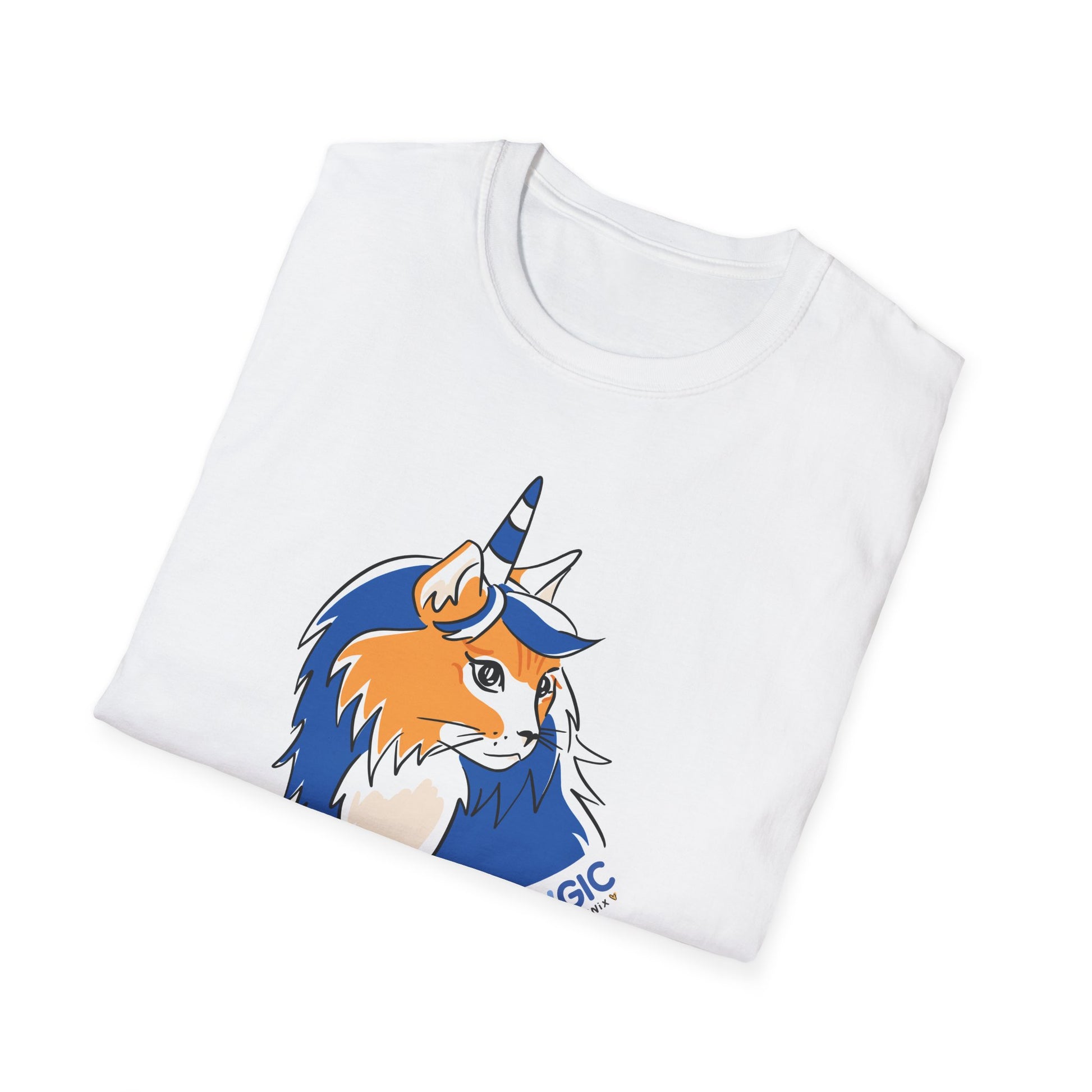 Believe In Meowgic T-Shirt White Fold