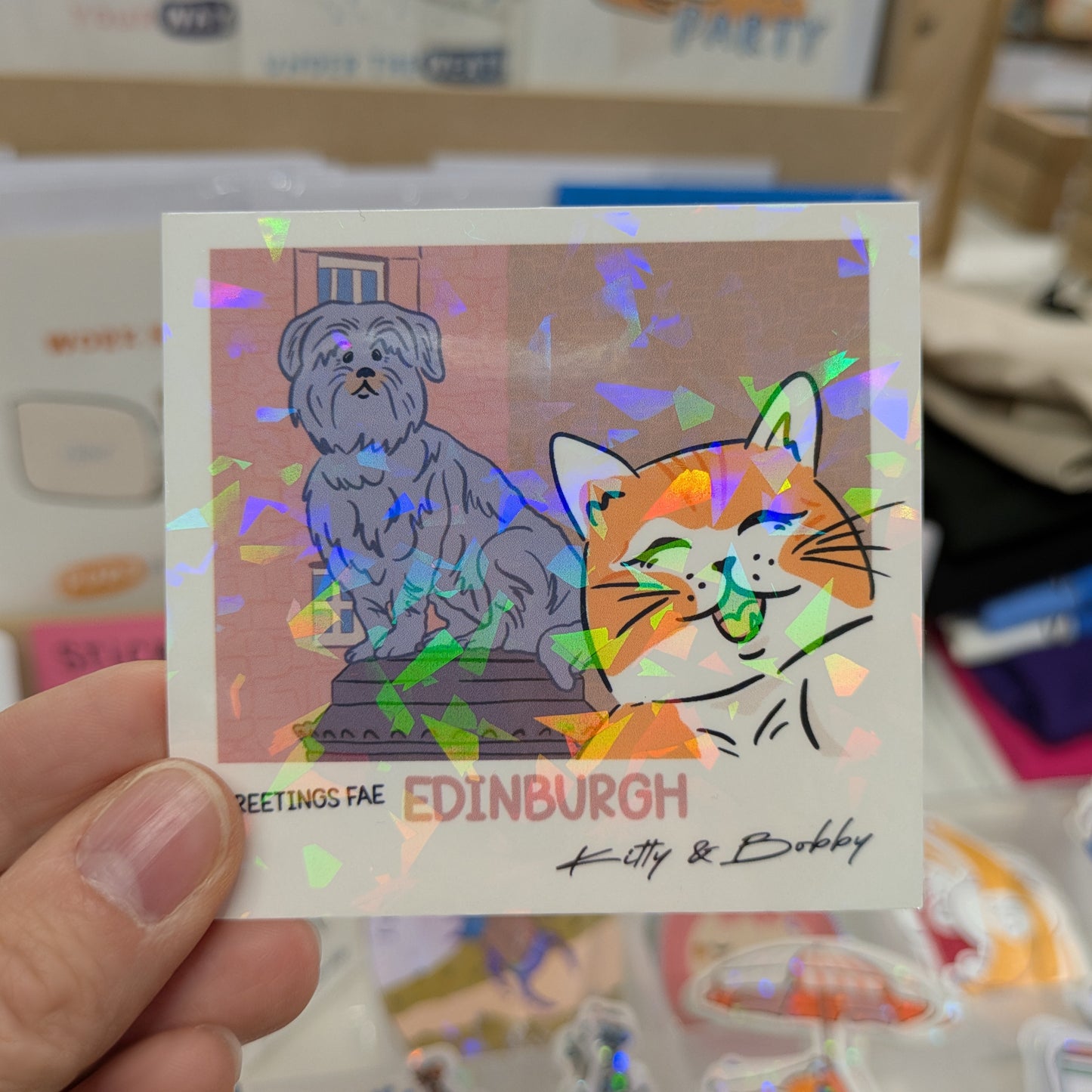 Edinburgh (Greyfriars Bobby) Holographic Sticker 1
