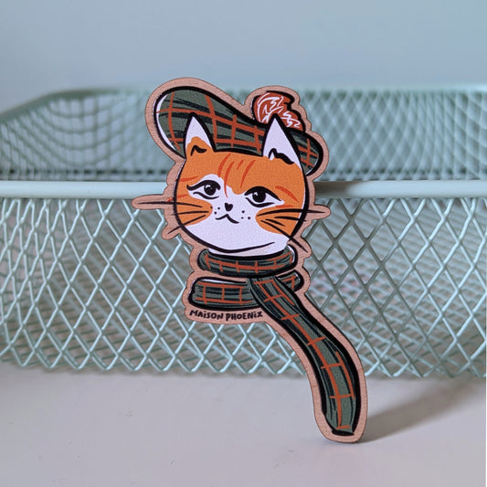 Bonnie Wee Kitty Wooden Magnet 1