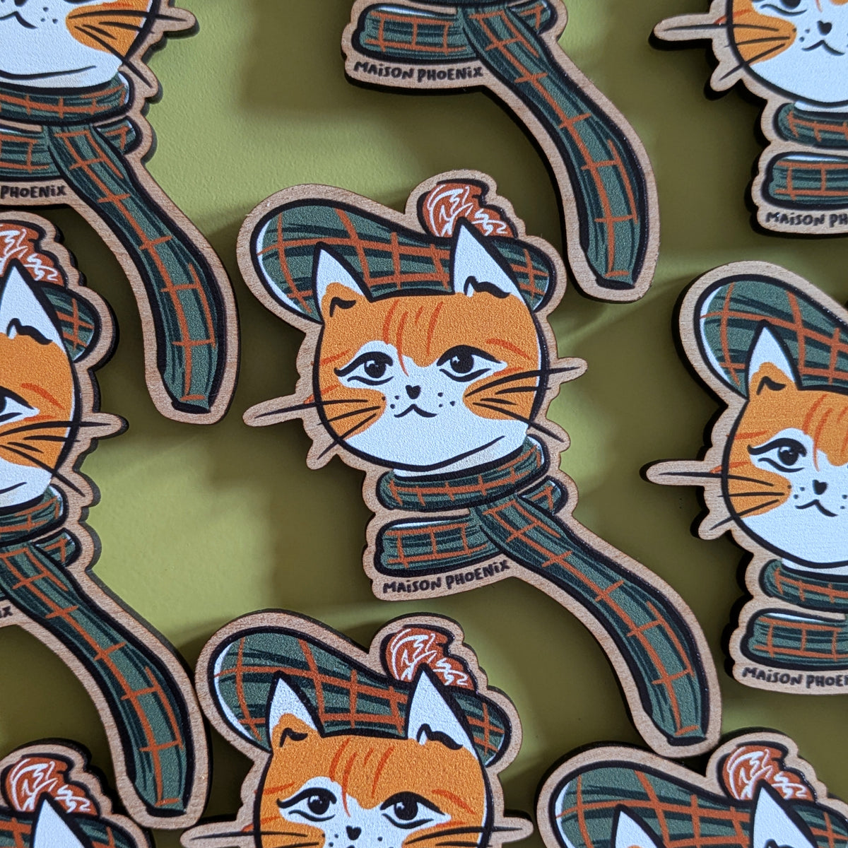 Bonnie Wee Kitty Wooden Magnet 2