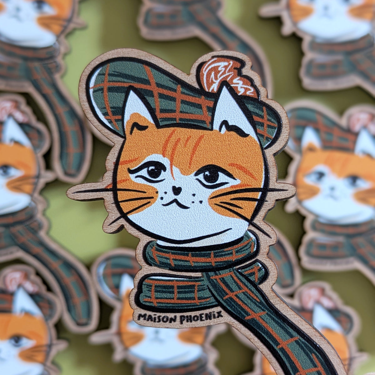 Bonnie Wee Kitty Wooden Magnet 3