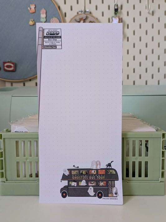 Ghosties Bus Tour Notepad 1