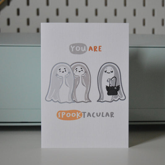Greeting card with ghosts and text 'You are SpookTacular' 
